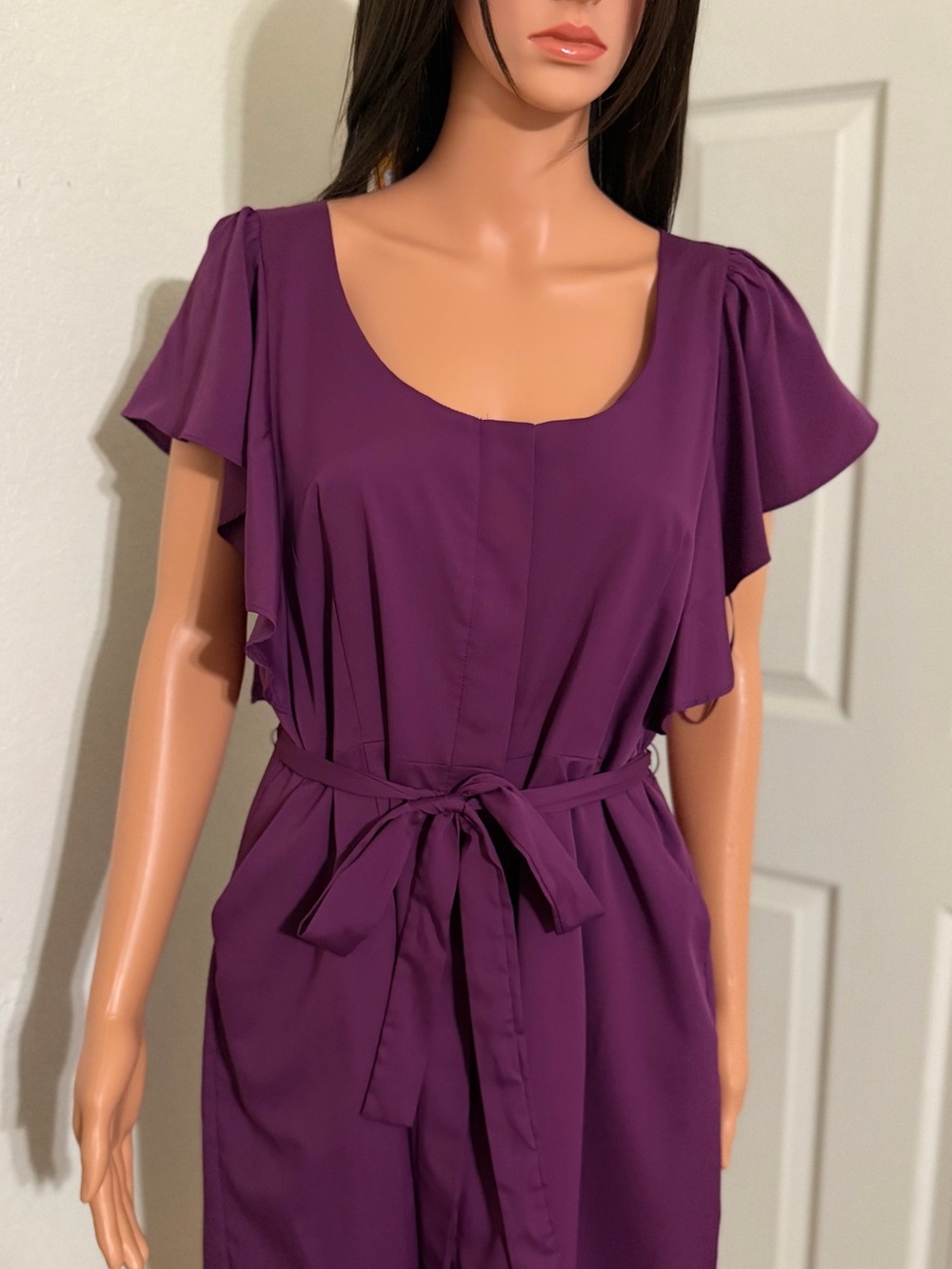 Elle Plum Short-Sleeve Dress